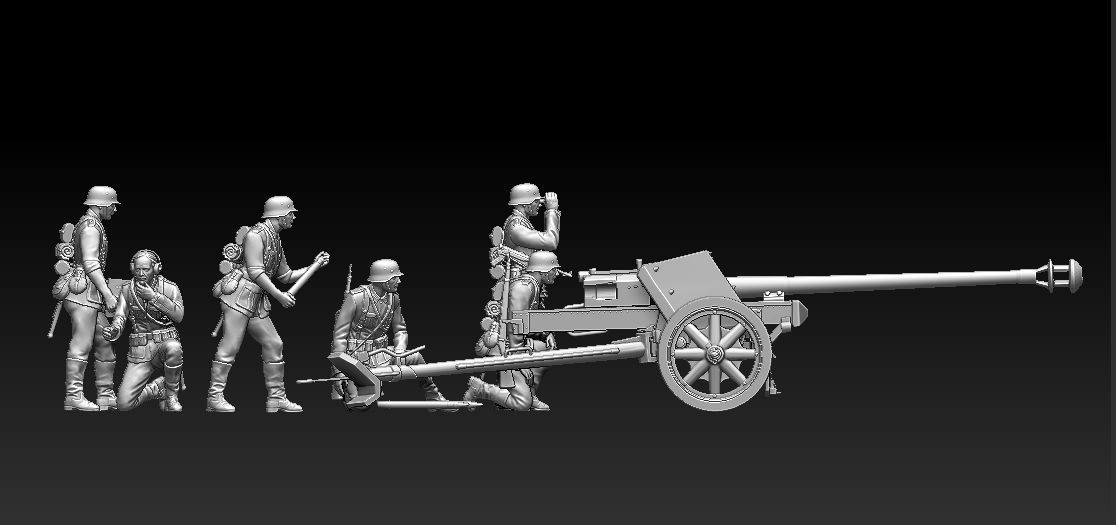 German artillery 3D print model_20