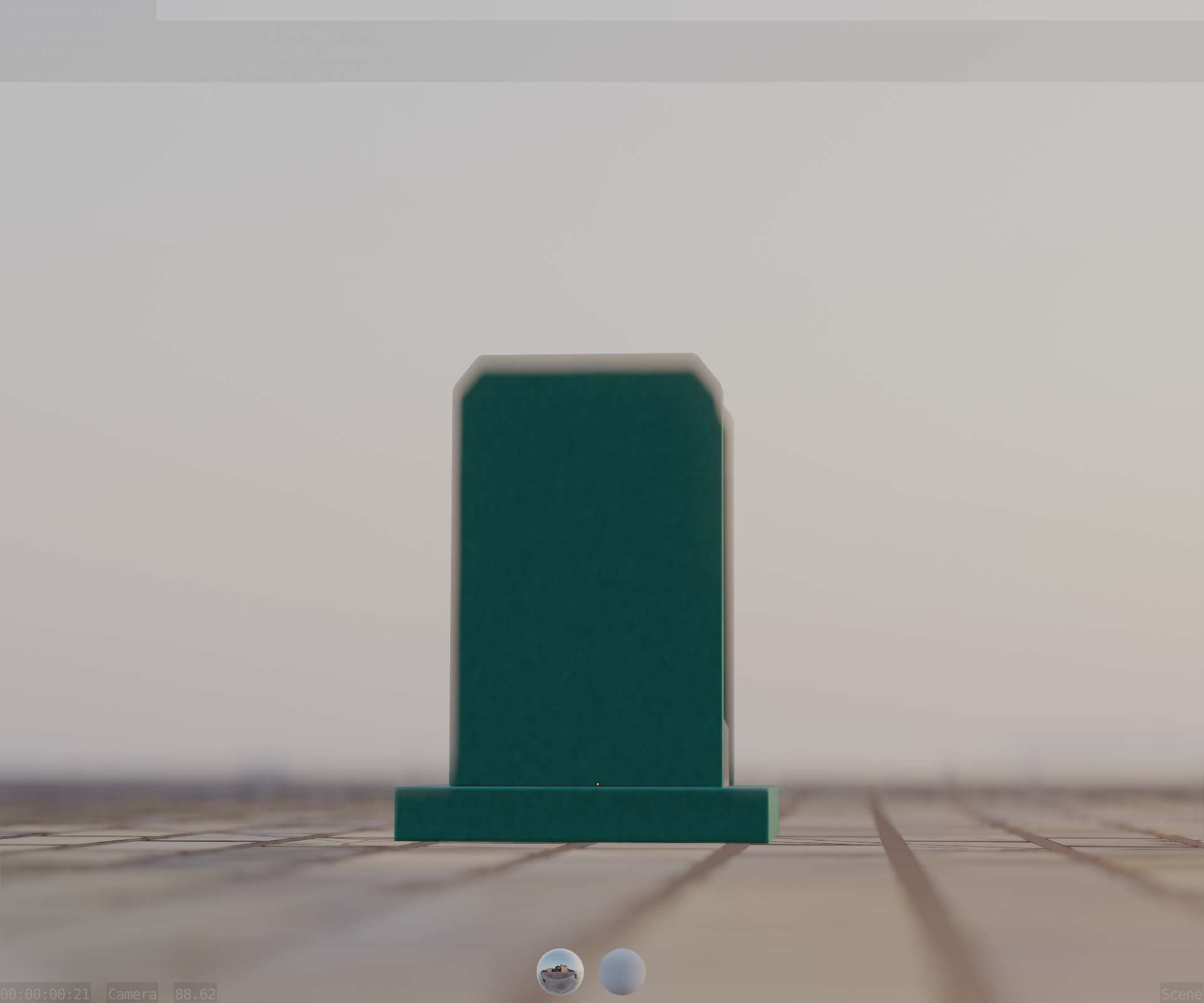 Street Light 8 Bollard 200mm Moss Green Version 1 Low-poly 3D model_21