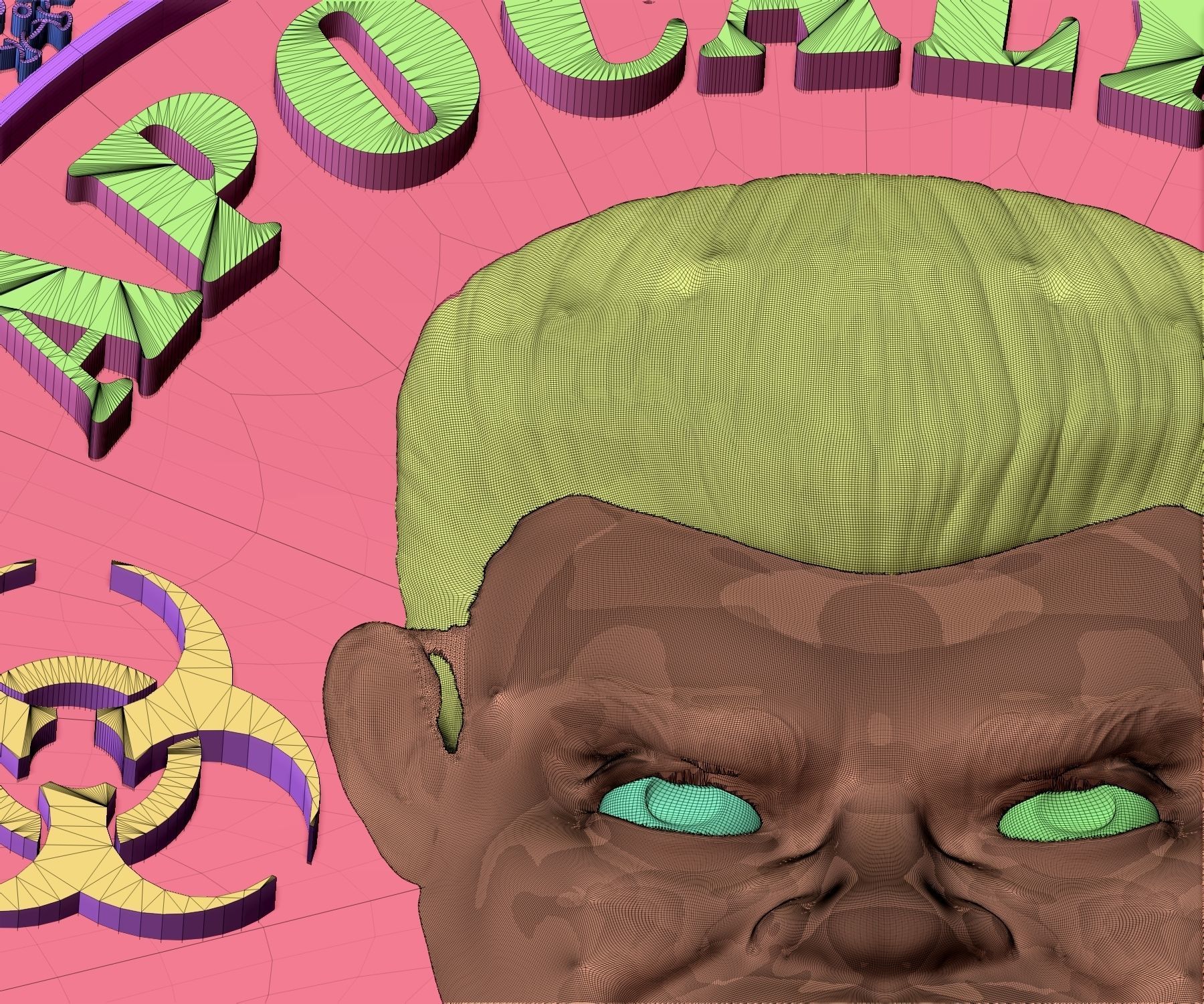 Apocalypse Veteran medal DOOM face 3D print model_7