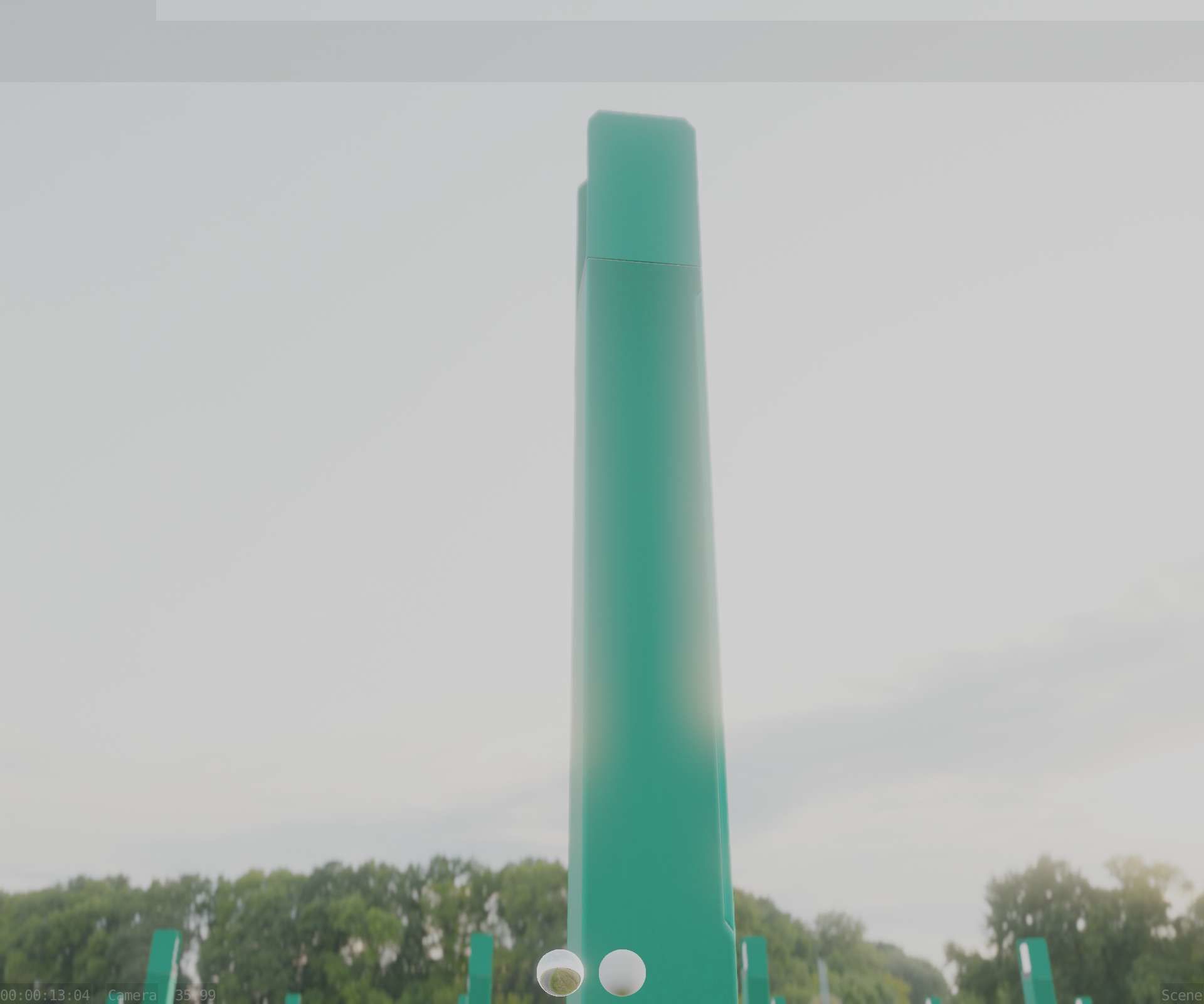 Street Light 8 Bollard 900mm Moss Green Version 1 Low-poly 3D model_17