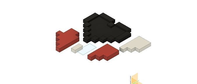 Heart of Zelda 8-bit 3D print model