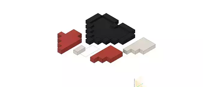 Heart of Zelda 8-bit 3D print model