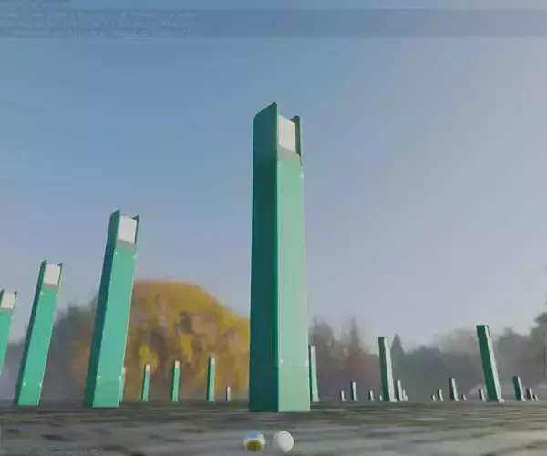 Street Light 8 Bollard 900mm Moss Green Version 4 Low-poly 3D model