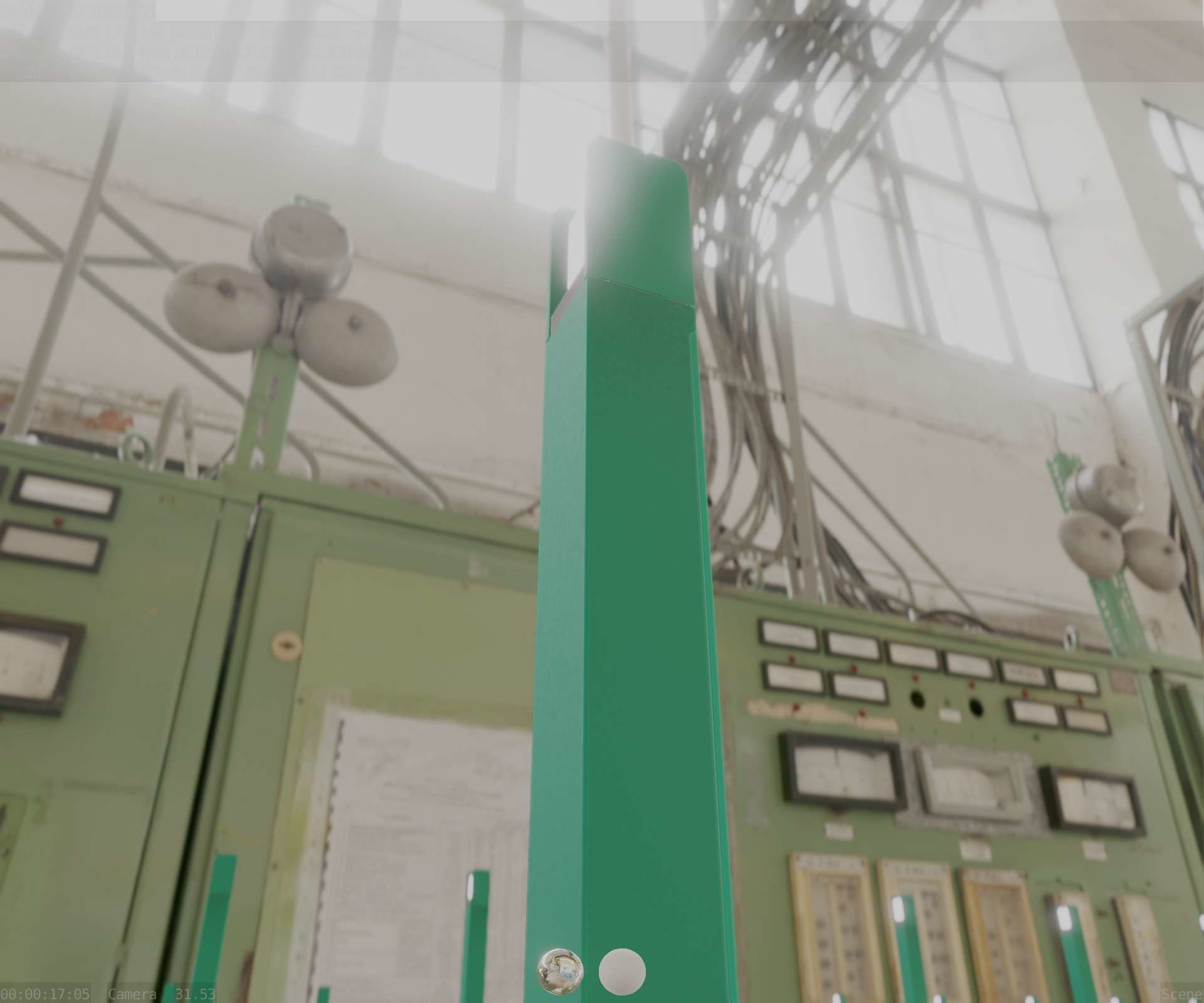 Street Light 8 Bollard 900mm Moss Green Version 4 Low-poly 3D model_14