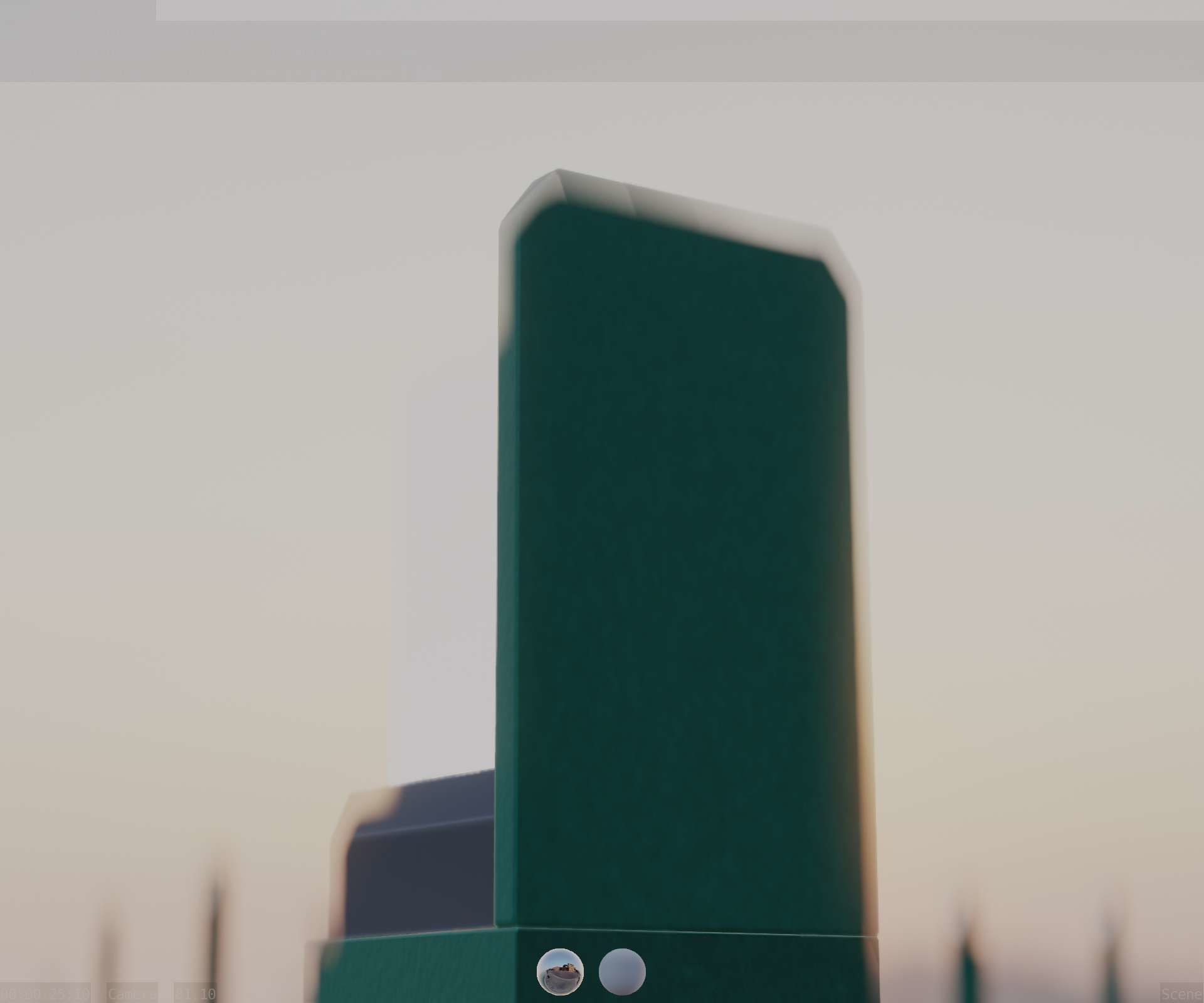 Street Light 8 Bollard 350 mm Moss Green Version 2 Low-poly 3D model_15