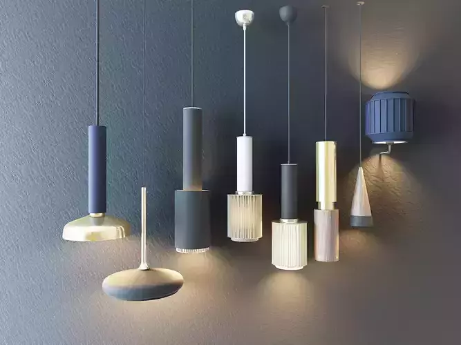 lamp droplight Low-poly 3D model