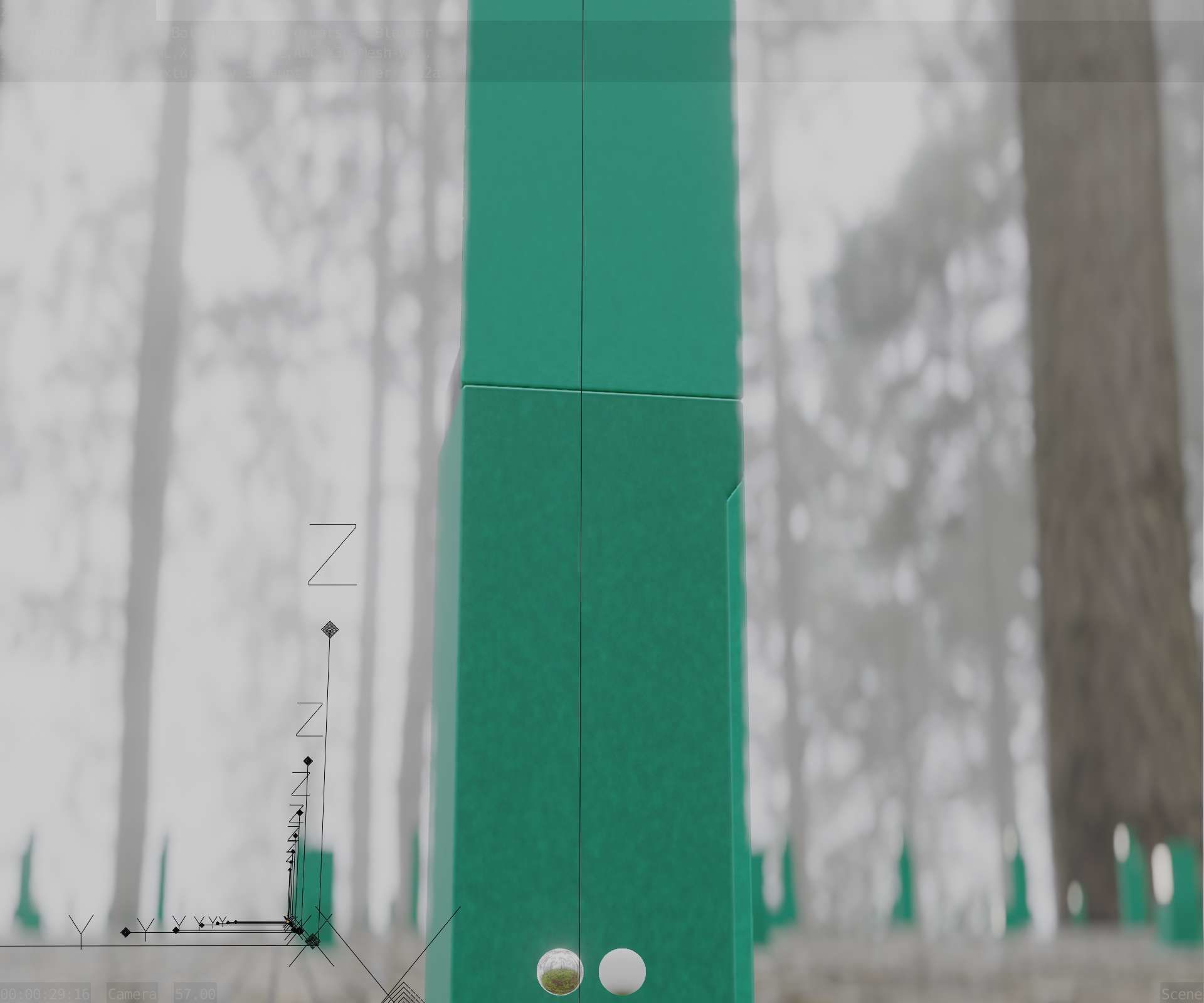 Street Light 8 Bollard 500 mm Moss Green Version 2 Low-poly 3D model_19