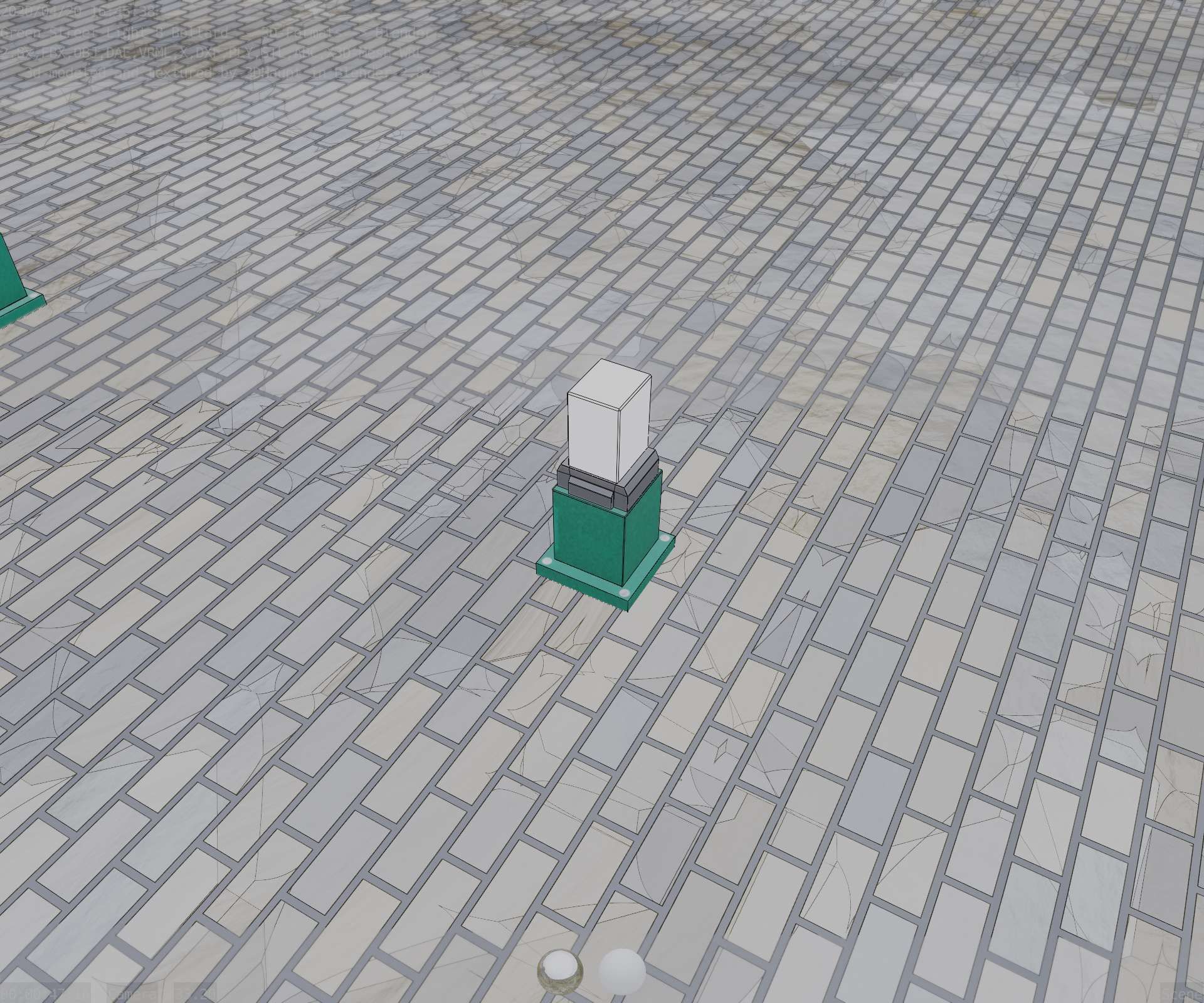 Street Light 8 Bollard 350mm Moss Green Version 3 Low-poly 3D model_48