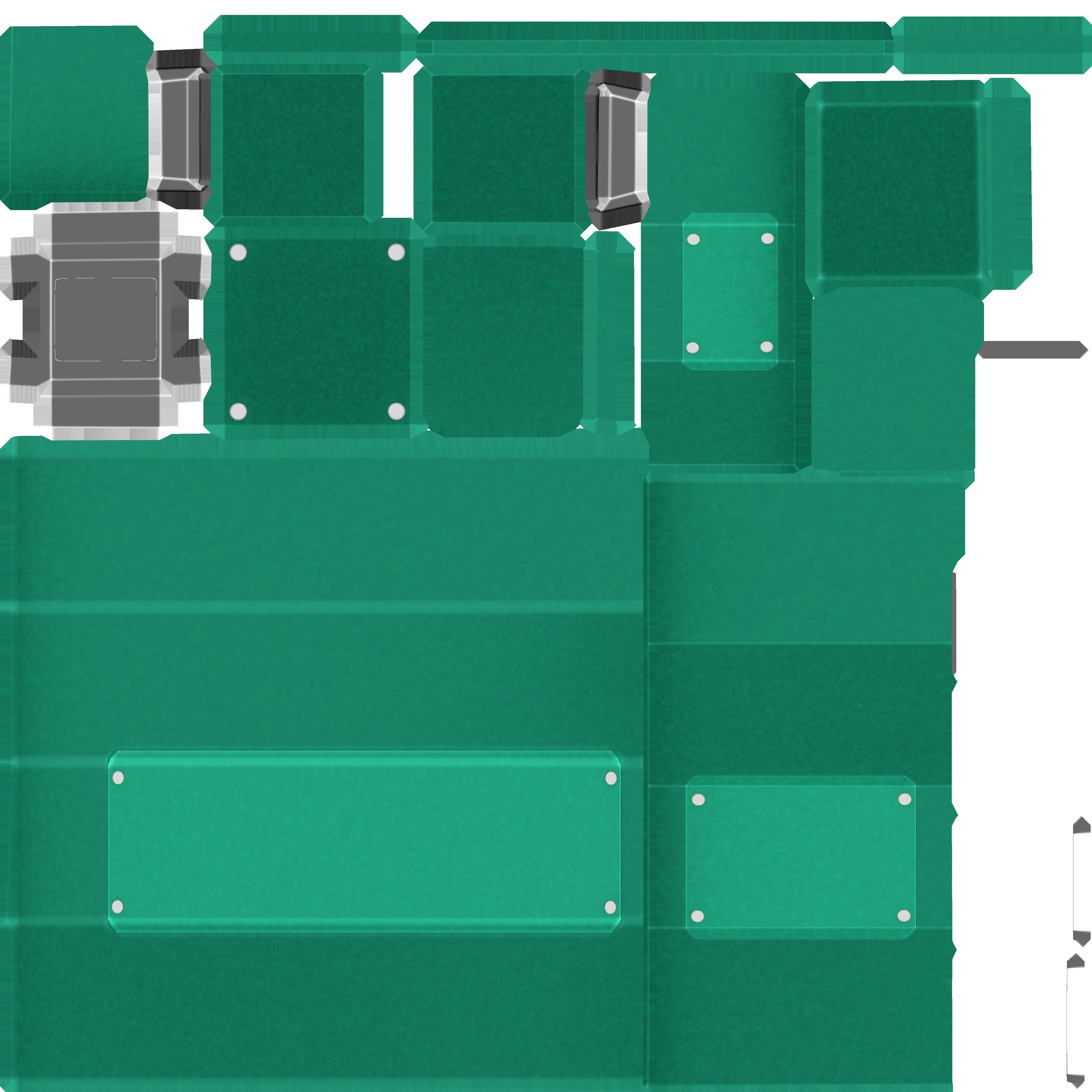 Street Light 8 Bollard 350mm Moss Green Version 3 Low-poly 3D model_100