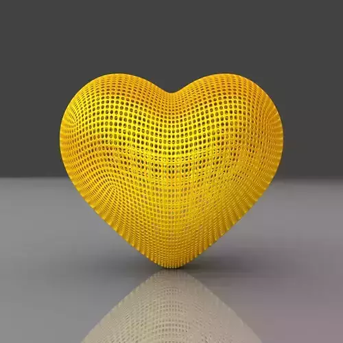 Perforated Heart Shape 3D Print Model 3D print model
