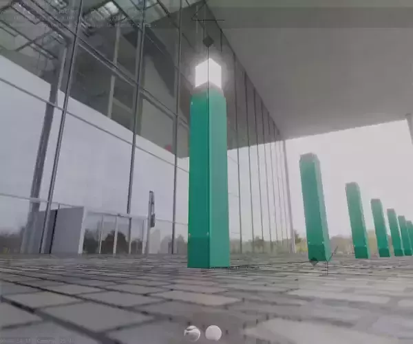 Street Light 8 Bollard 900mm Moss Green Version 6  Low-poly 3D model