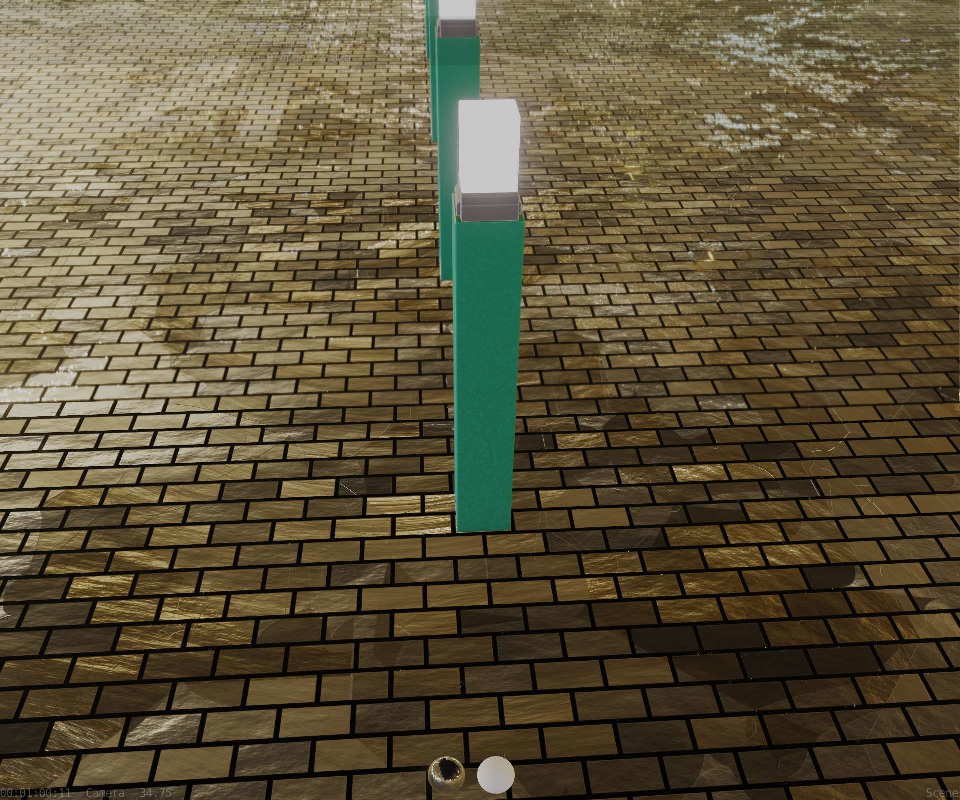 Street Light 8 Bollard 900mm Moss Green Version 6  Low-poly 3D model_51