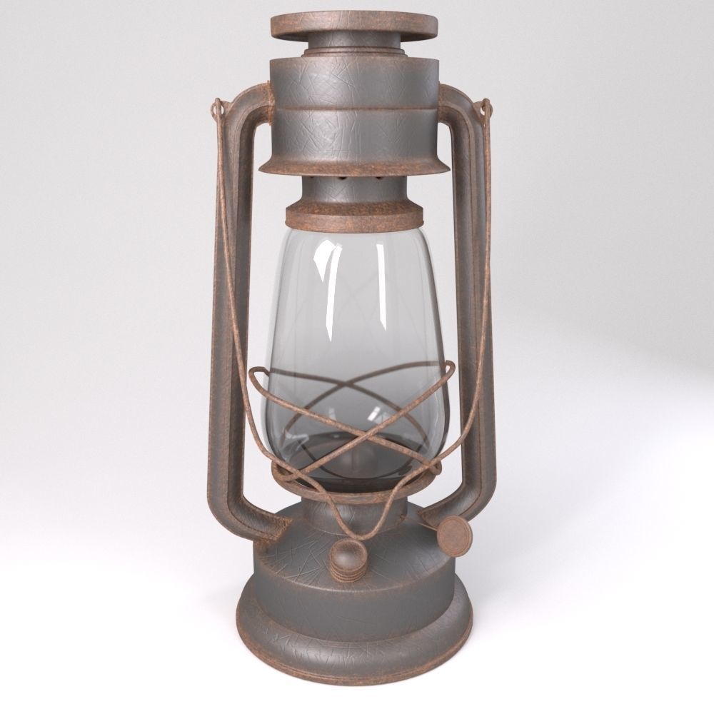 Kerosene lamp 3D model_1