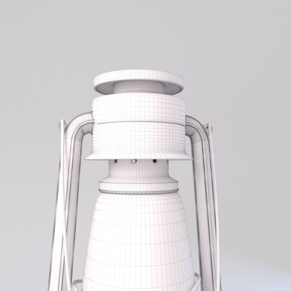 Kerosene lamp 3D model_3