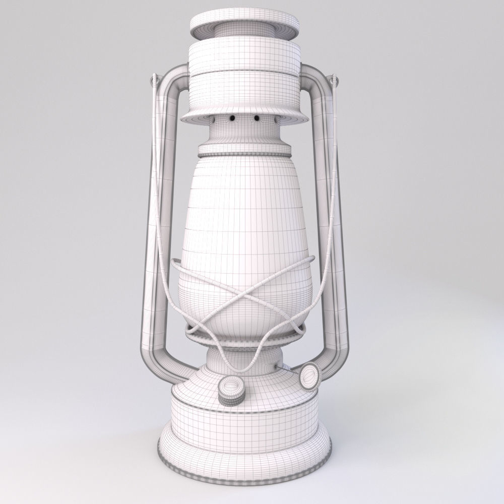 Kerosene lamp 3D model_2