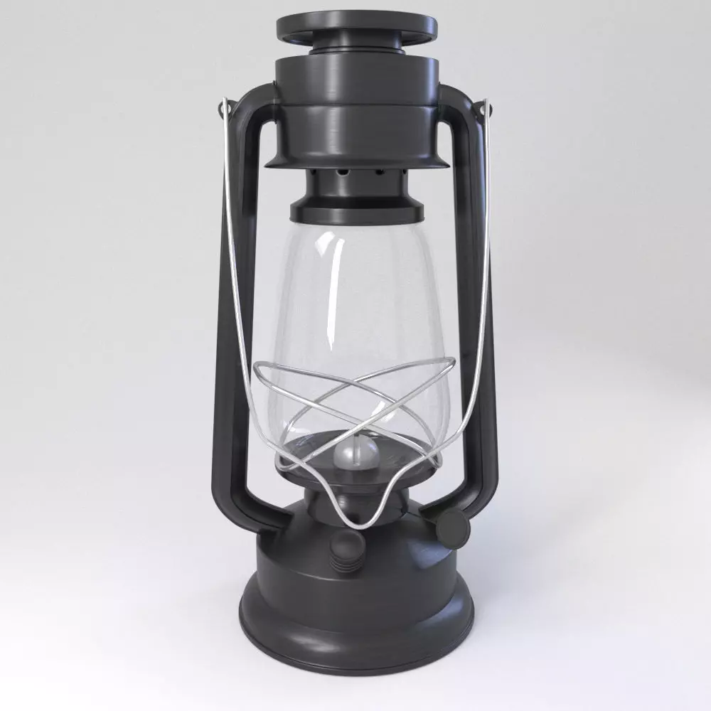 Kerosene lamp 3D model_0