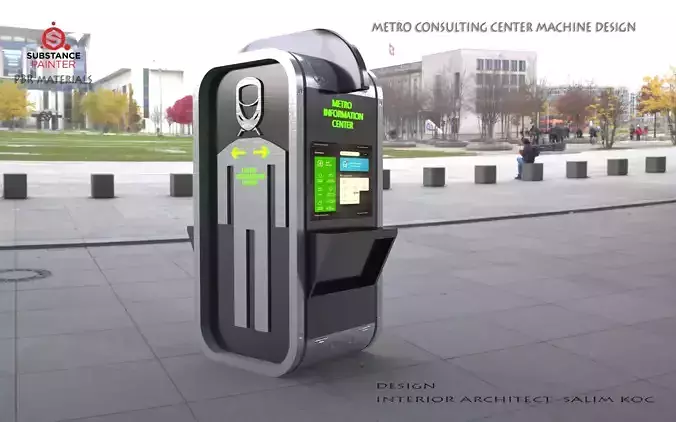 Information Digital  Kiosk  3D Model