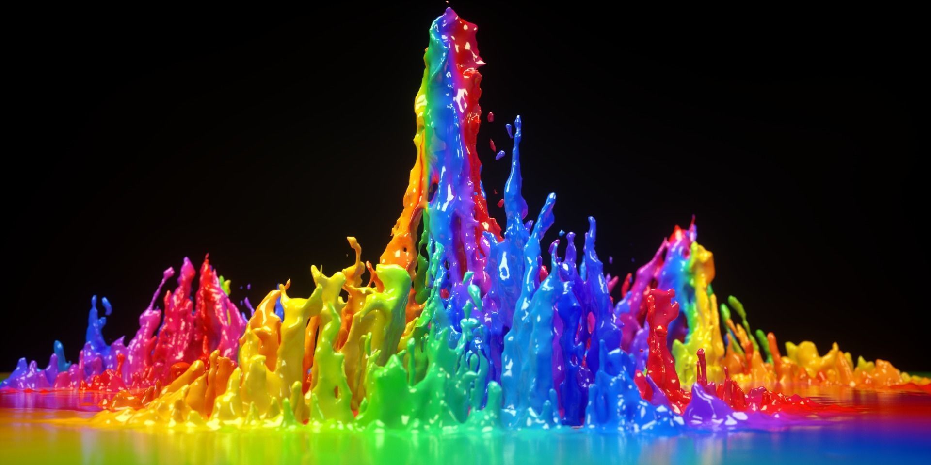 Paint Splash Animated  3D model_1