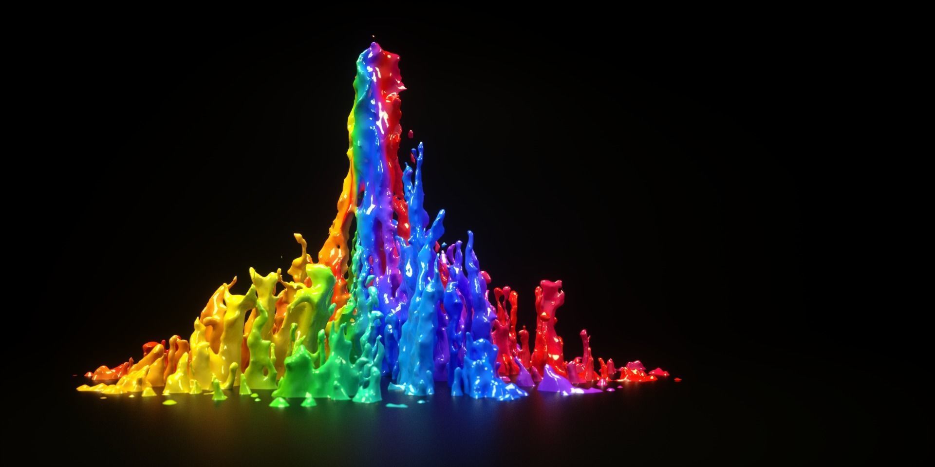 Paint Splash Animated  3D model_2