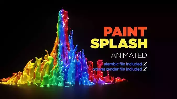 Paint Splash Animated  3D model