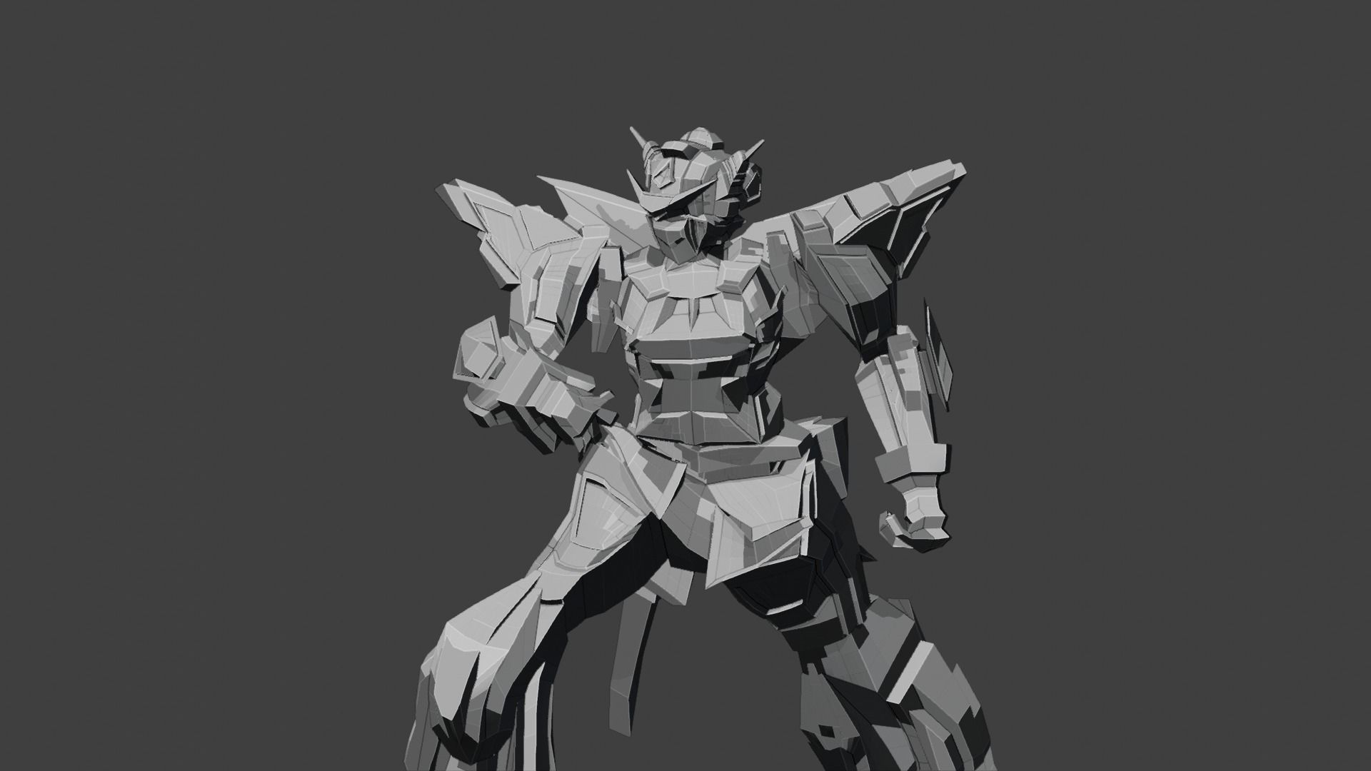 GN-001 Gundam Prototype Rigged Free 3D model_5