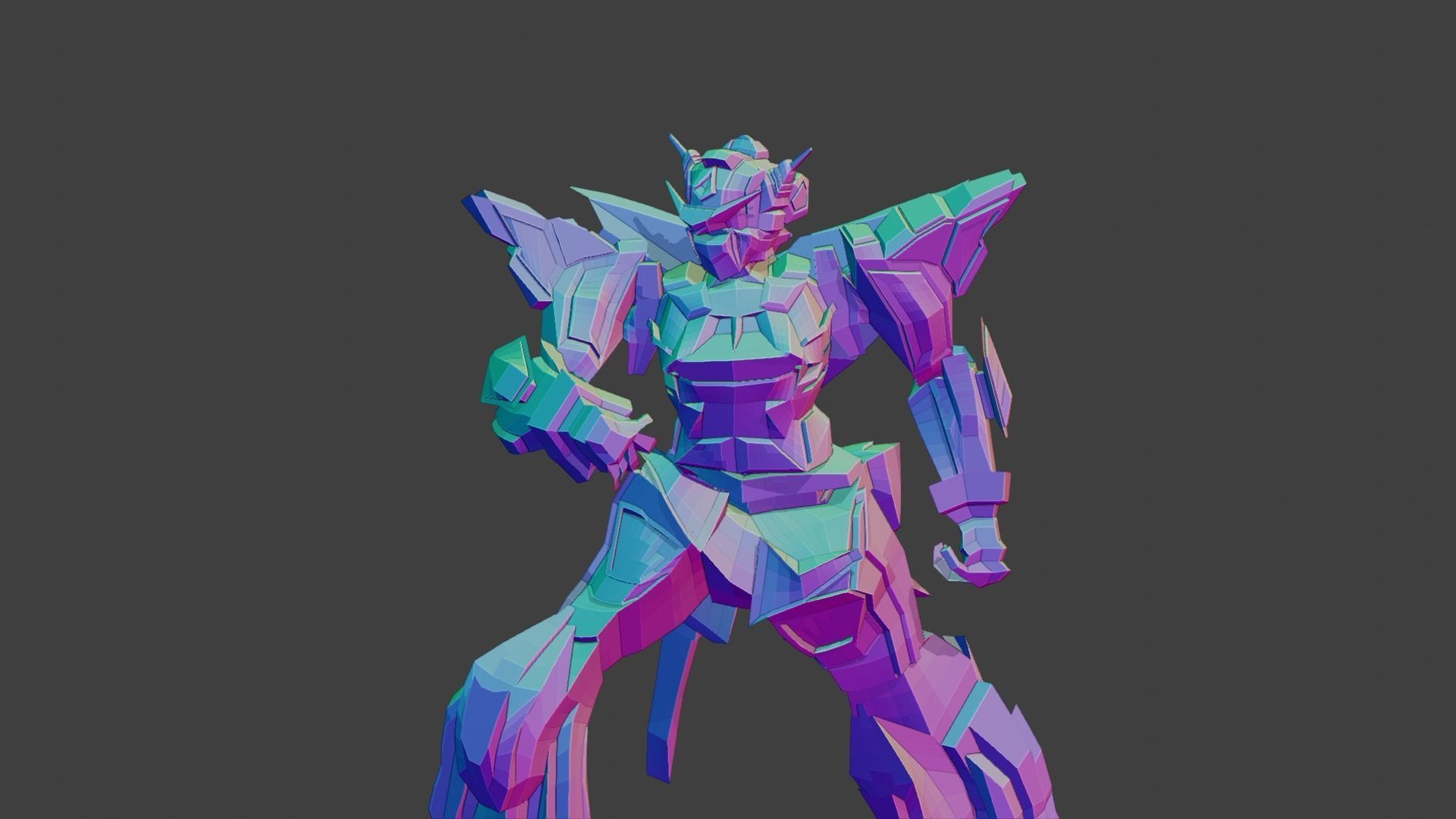 GN-001 Gundam Prototype Rigged Free 3D model_4