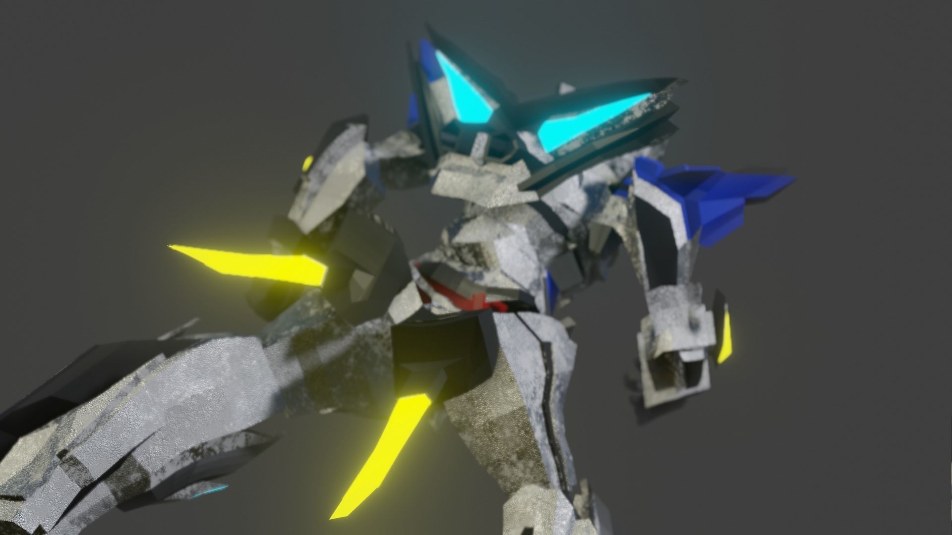 GN-001 Gundam Prototype Rigged Free 3D model_2