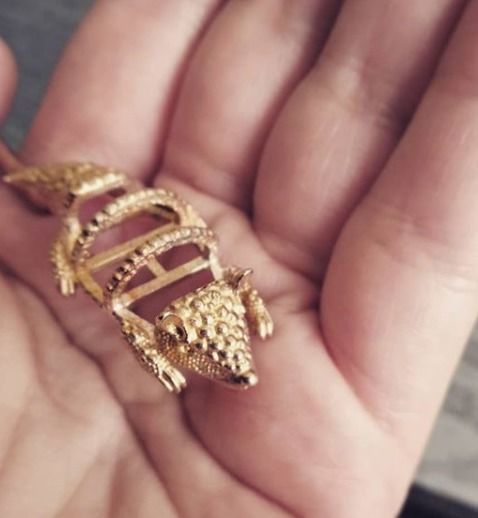 Brooch Armadillo 3D print model_8