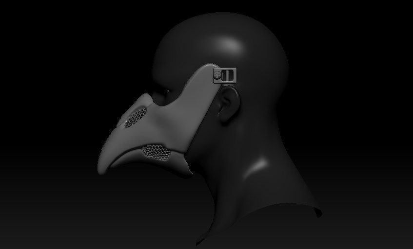Plague Doctor Cyberpunk Mask 3D print model_4