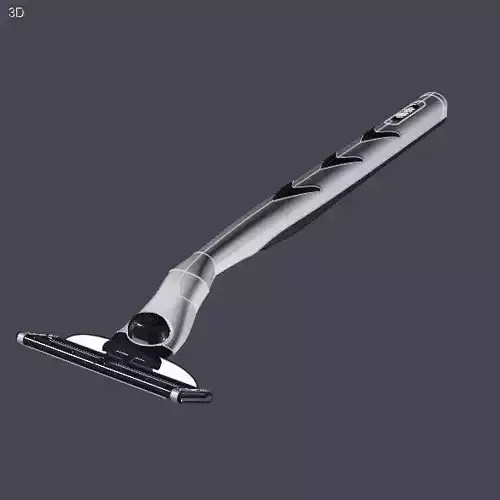 Detailed Gillette Mach 3 Razor cad model 3D model