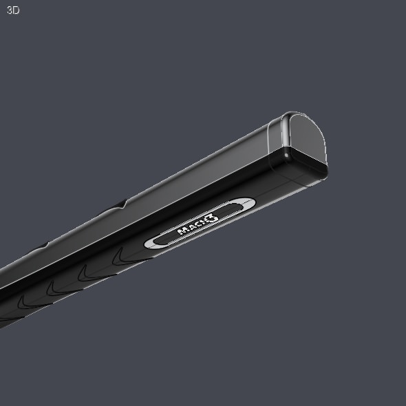Detailed Gillette Mach 3 Razor cad model 3D model_3