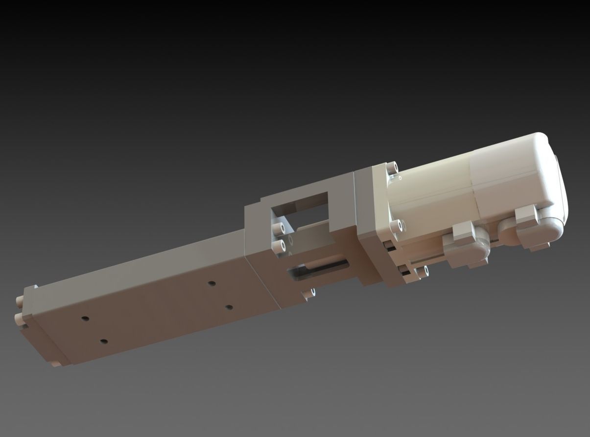 Servo Linear Actuator 3D model_1