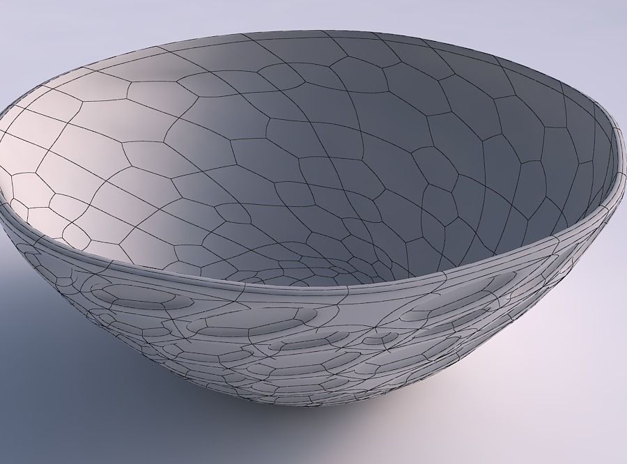 Bowl wide with bubbles 3D print model_5