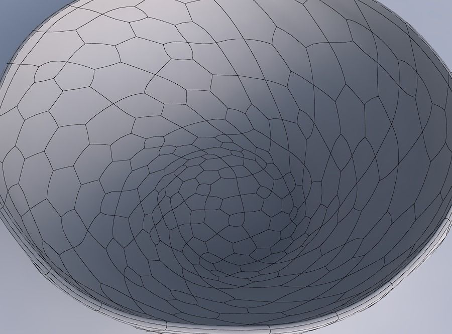 Bowl wide with bubbles 3D print model_6