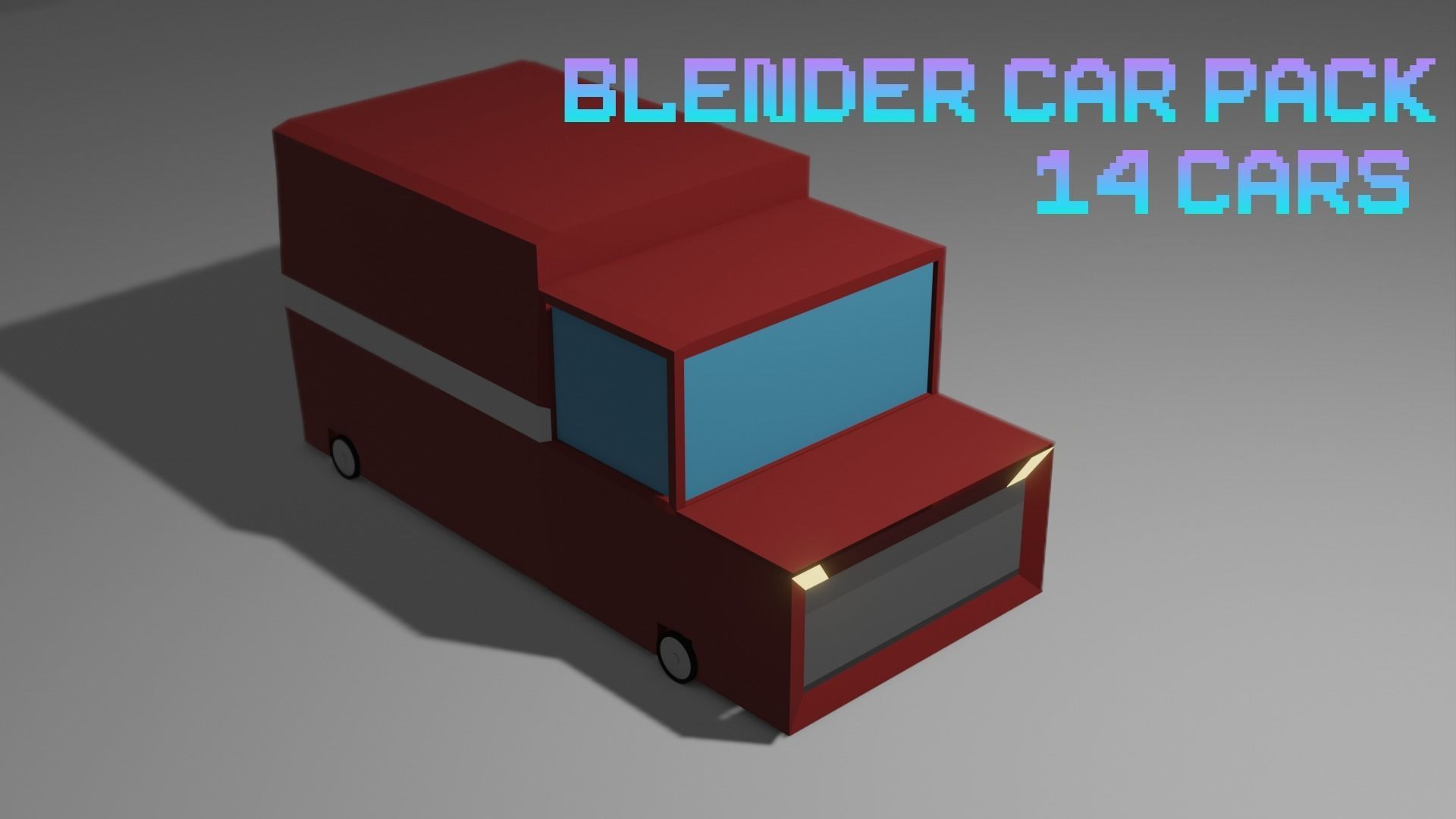 3D model Blender car pack 14 cars CGTrader