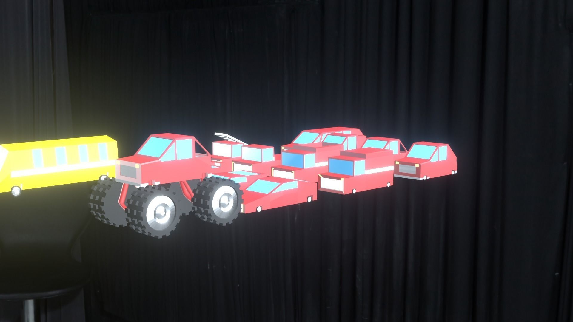 3D model Blender car pack 14 cars VR / AR / lowpoly CGTrader