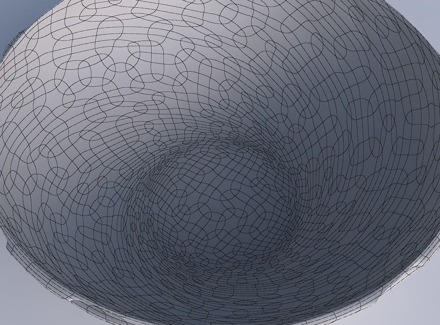 Bowl wide with cavities smooth 3D print model_6