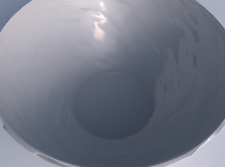 Bowl wide with cavities smooth 3D print model_1