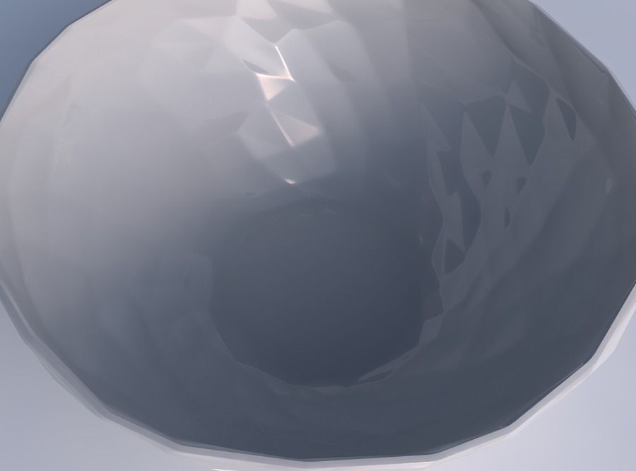 Bowl wide with crystal dents 3D print model_1