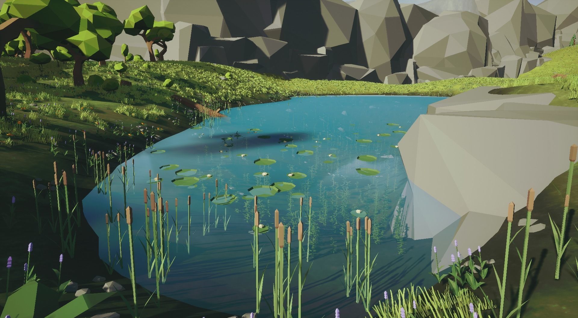 Low poly nature environment pack Low-poly 3D model_3