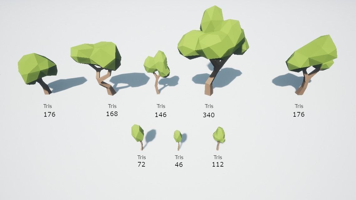 Low poly nature environment pack Low-poly 3D model_7