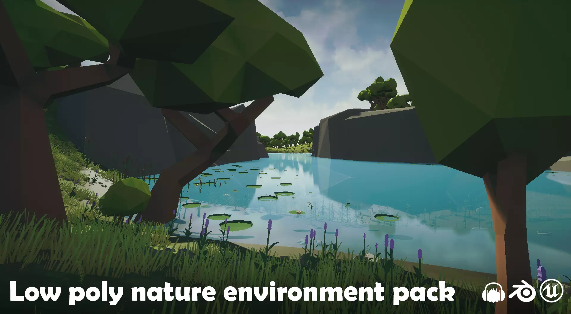 Low poly nature environment pack Low-poly 3D model_0