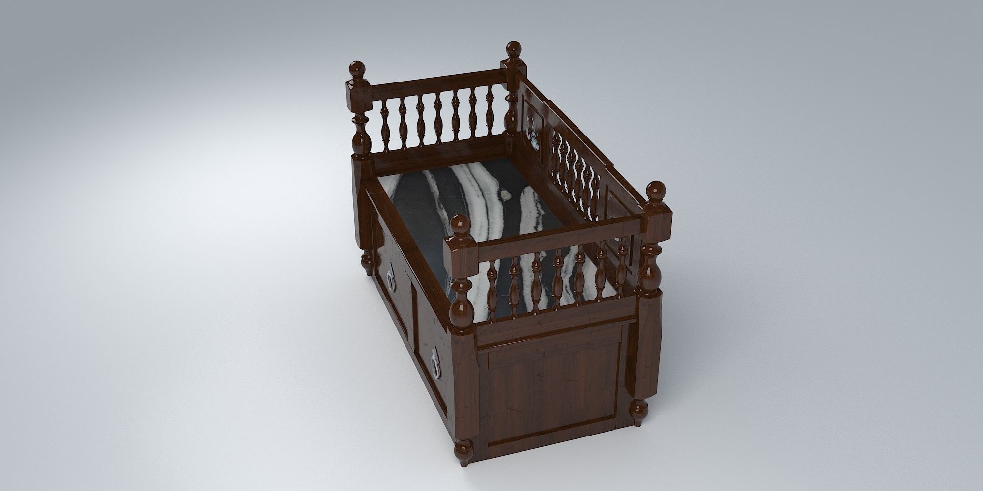 ANTIQUE TRUNK 2 SEATER 3D model_2