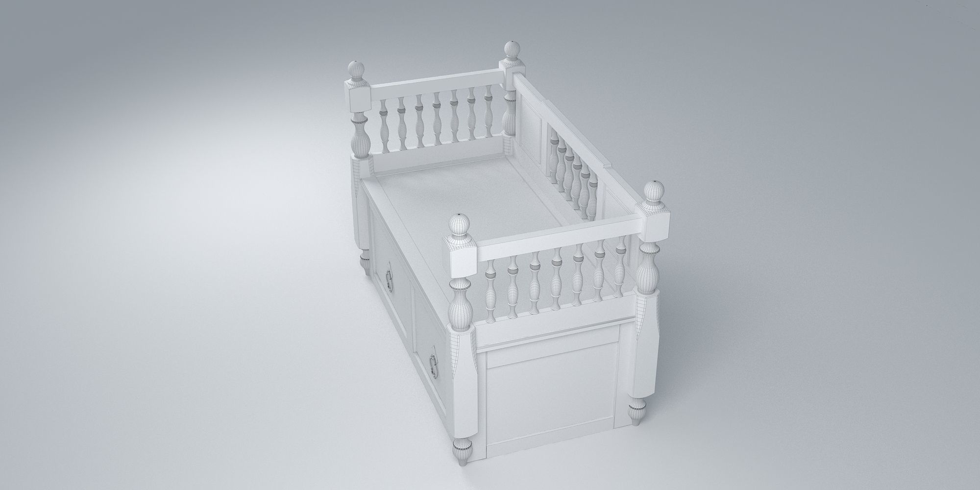 ANTIQUE TRUNK 2 SEATER 3D model_5