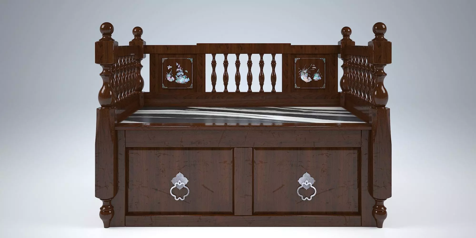 ANTIQUE TRUNK 2 SEATER 3D model_0