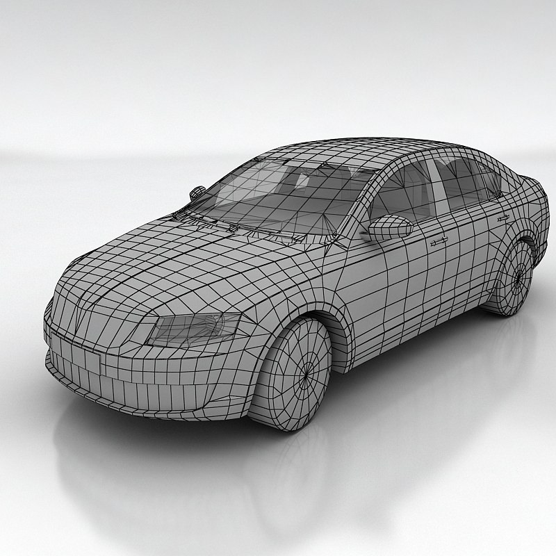 Skoda Octavia 3 liftback Low-poly 3D model_6