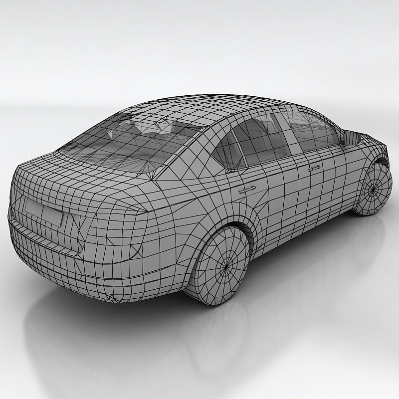 Skoda Octavia 3 liftback Low-poly 3D model_7