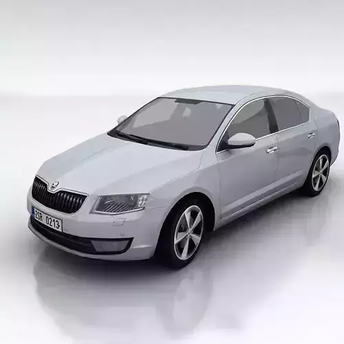 Skoda Octavia 3 liftback Low-poly 3D model