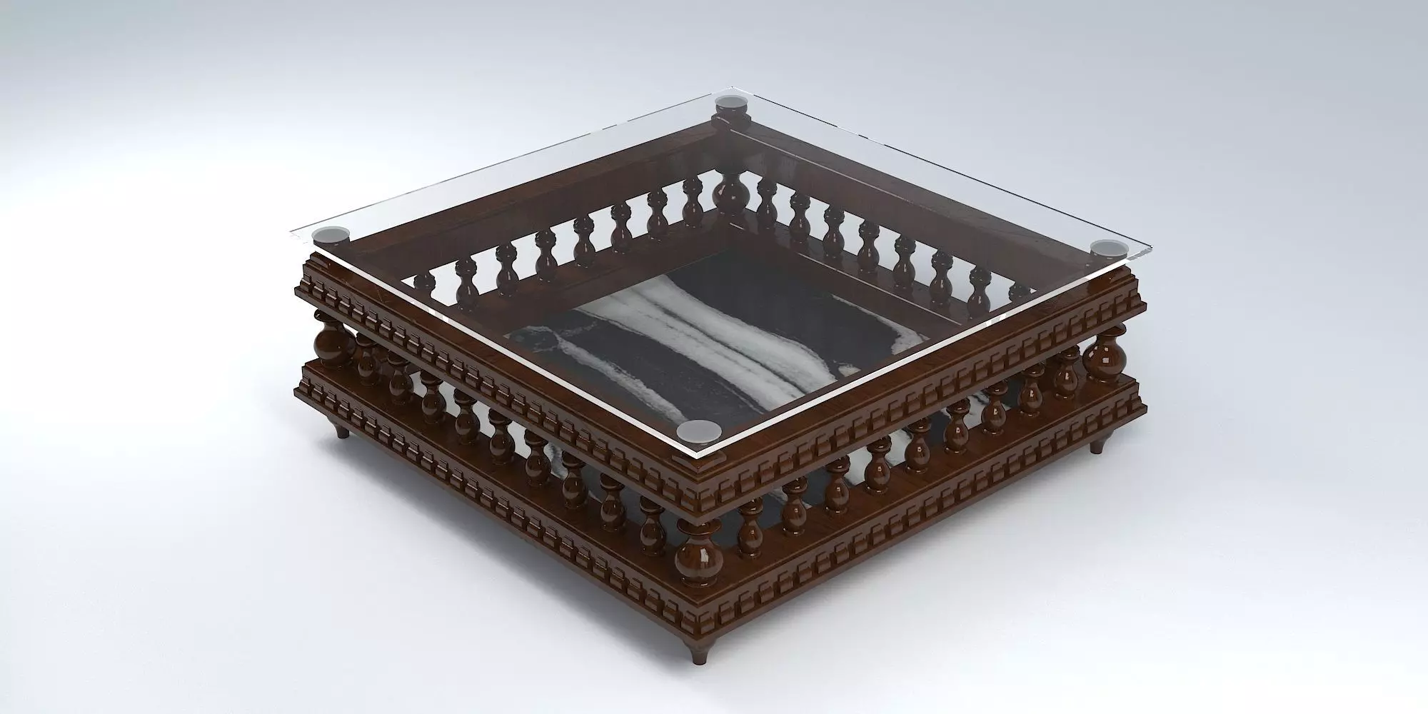 ANTIQUE TRUNK TABLE 3D model_0