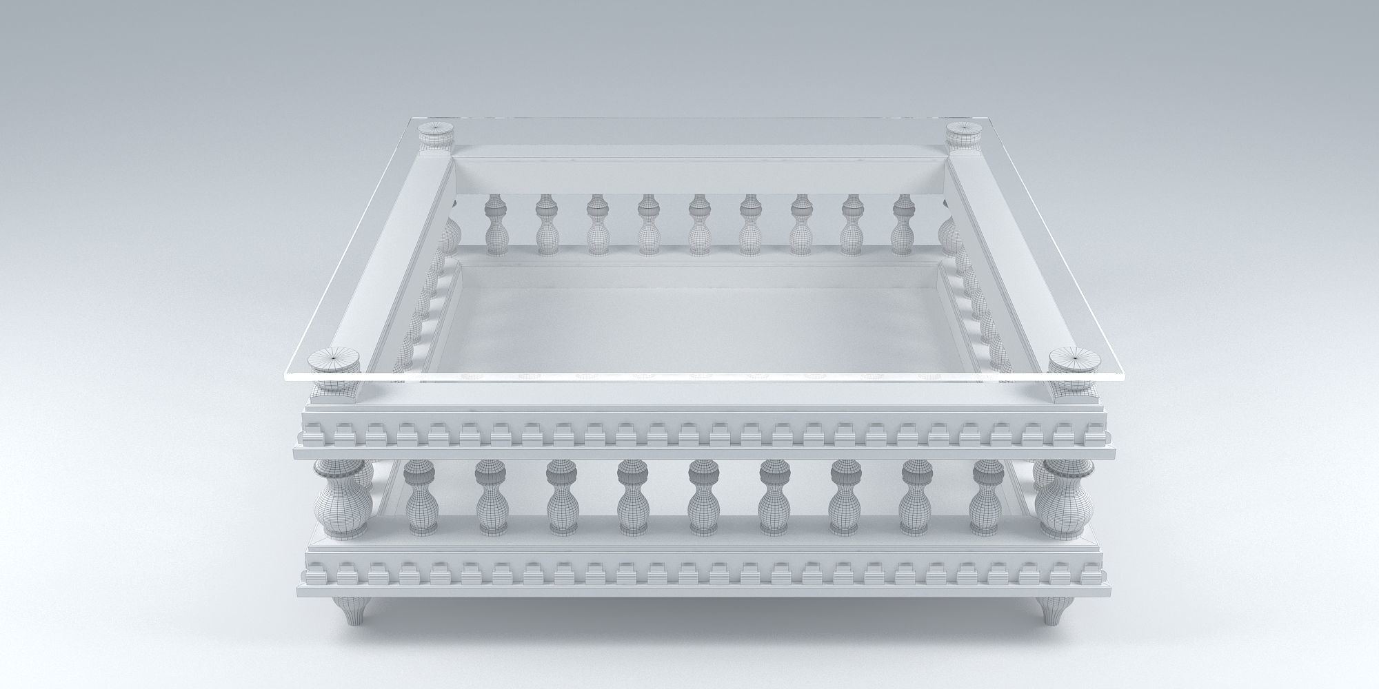 ANTIQUE TRUNK TABLE 3D model_5